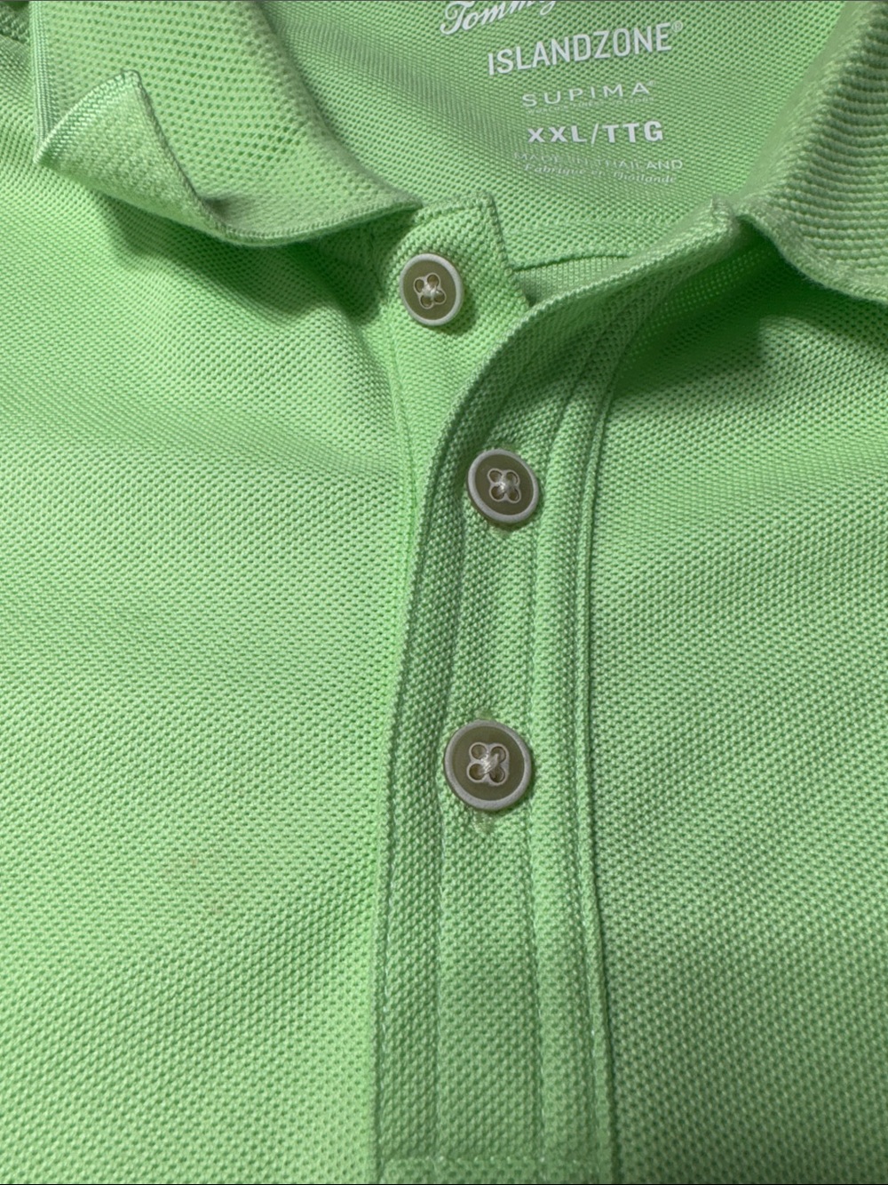 Tommy Bahama Island Zone Lime Green Polo - Picture 6 of 11